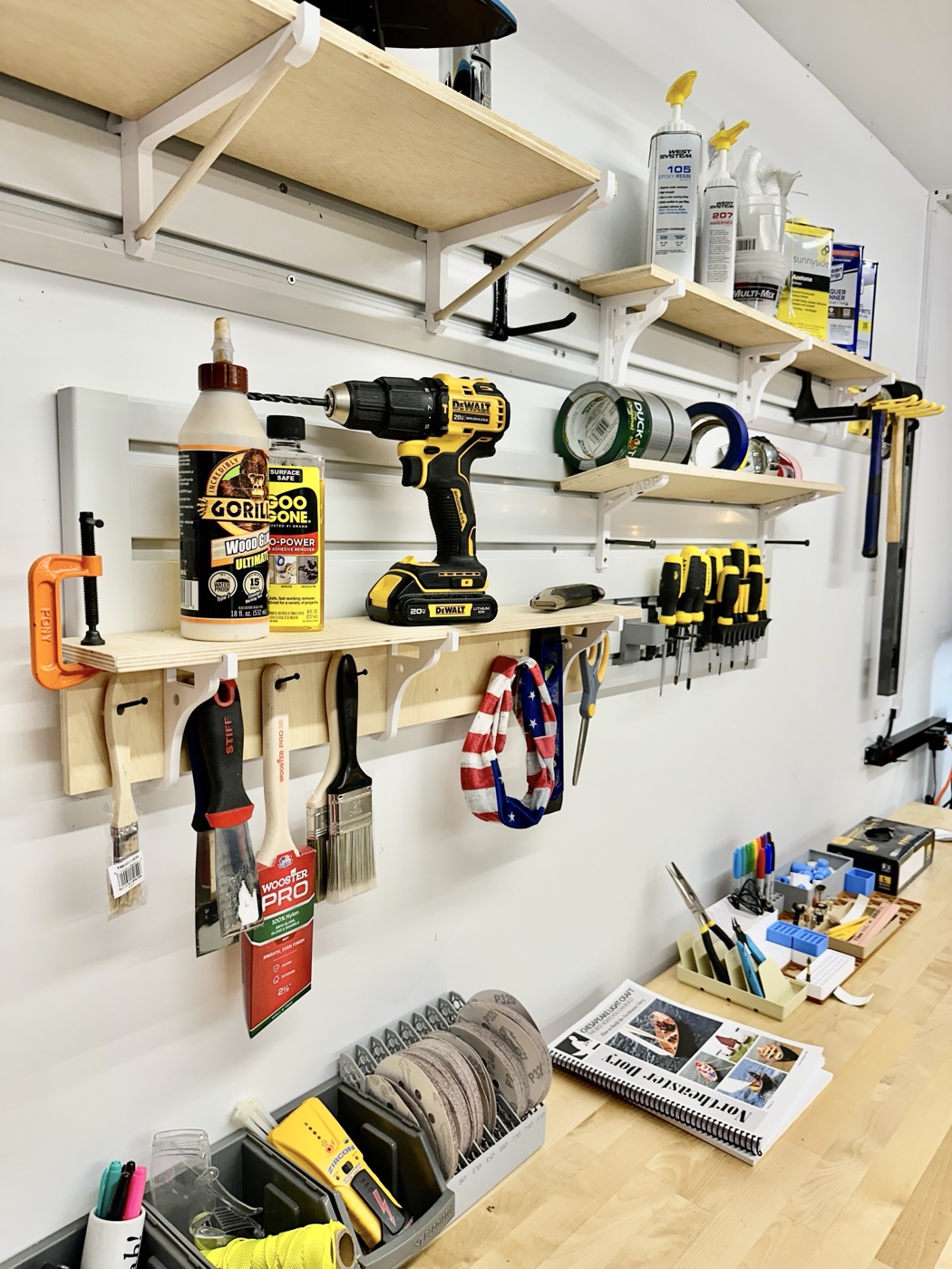 Slatwall tool organization